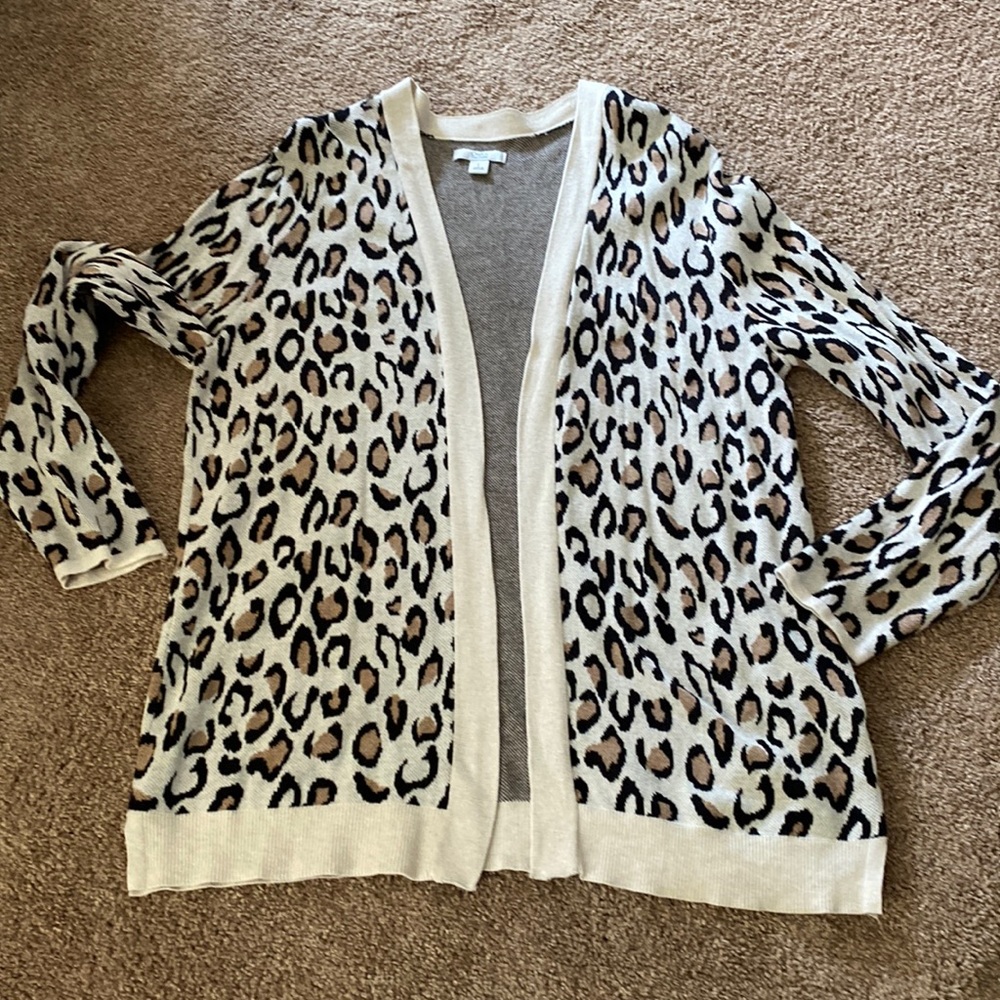 Leopard print cardigan